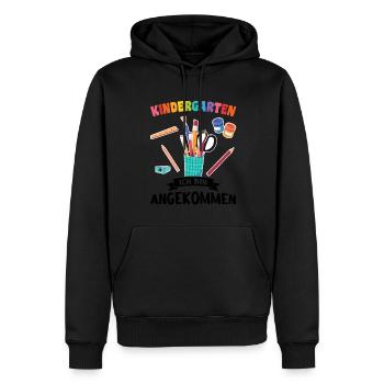 Kindergartenkind Kindergarten Kindergartenanfang G - Männer Premium Bio Hoodie - Schwarz - Vorne - Nico (187cm)