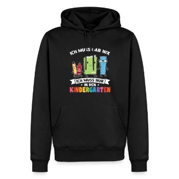Kindergartenkind Kindergarten Kindergartenanfang G - Männer Premium Bio Hoodie - Schwarz - Vorne - Nico (187cm)