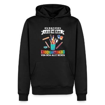 Kindergartenanfang Kindergarten Kindergartenkind G - Männer Premium Bio Hoodie - Schwarz - Vorne - Nico (187cm)