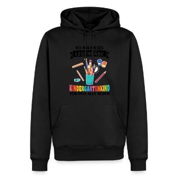 Kindergartenanfang Kindergarten Kindergartenkind G - Männer Premium Bio Hoodie - Schwarz - Vorne - Nico (187cm)