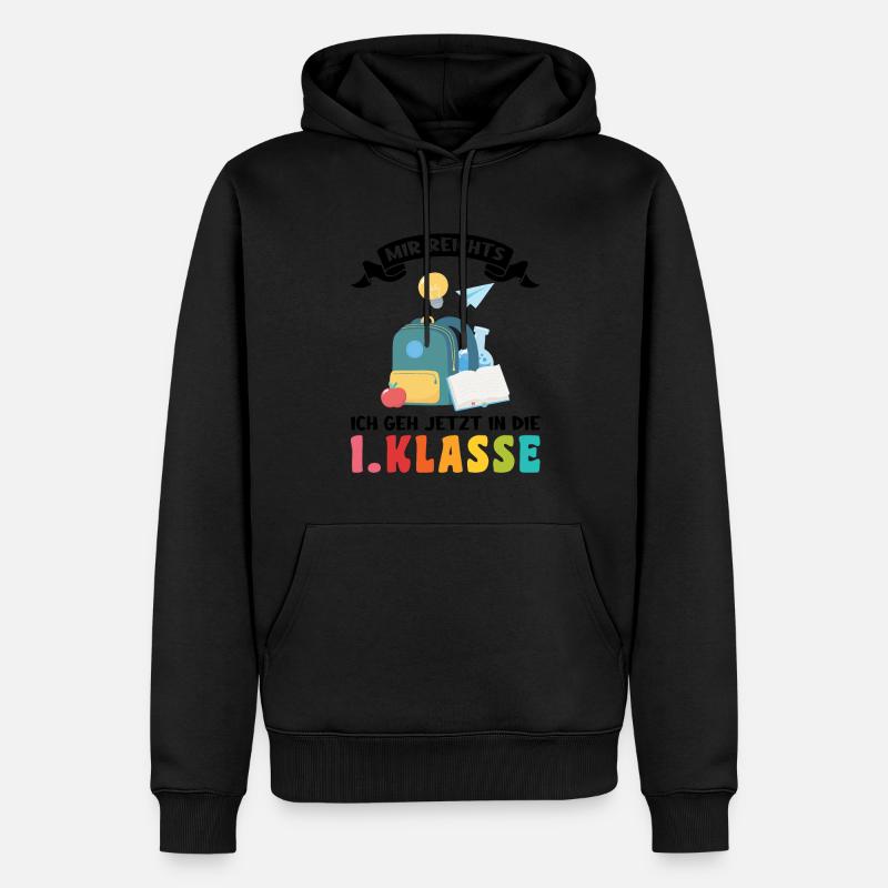 Schule 1.klasse Schule beginnt Geschenk - Männer Premium Bio Hoodie - Schwarz