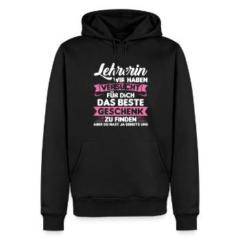 Lehrer Lehrerin Schule Geschenk - Männer Premium Bio Hoodie - Schwarz - Vorne - Nico (187cm)