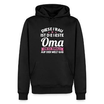 Oma Mutter Tag Omi Geschenk - Männer Premium Bio Hoodie - Schwarz - Vorne - Nico (187cm)