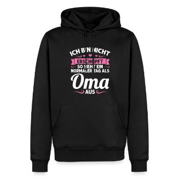 Oma Mutter Tag Omi Geschenk - Männer Premium Bio Hoodie - Schwarz - Vorne - Nico (187cm)