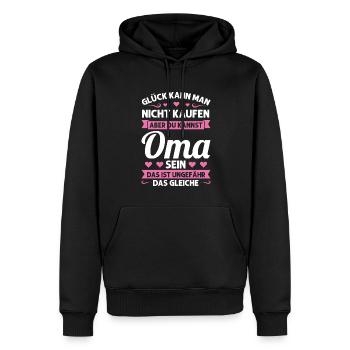 Oma Mutter Tag Omi Geschenk - Männer Premium Bio Hoodie - Schwarz - Vorne - Nico (187cm)
