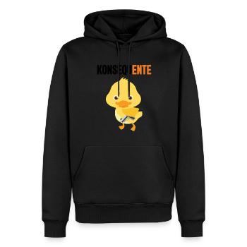 Lustig Ironie Ente Ente Sarkasmus Geschenk - Männer Premium Bio Hoodie - Schwarz - Vorne - Nico (187cm)