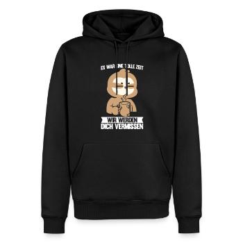 Abschied Kollegin Abschiedsparty Geschenk - Männer Premium Bio Hoodie - Schwarz - Vorne - Nico (187cm)