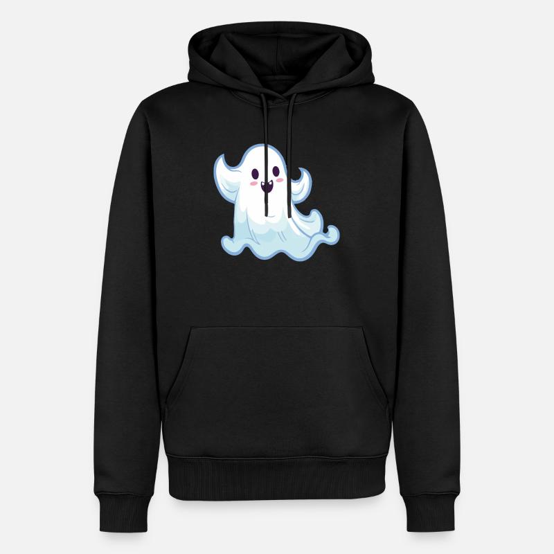 geist ghost cartoon - Männer Premium Bio Hoodie - Schwarz