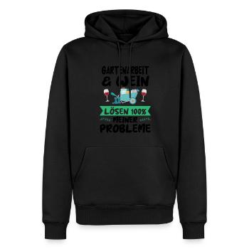Gartenarbeit Wein Gartenliebhaber Geschenk - Männer Premium Bio Hoodie - Schwarz - Vorne - Nico (187cm)