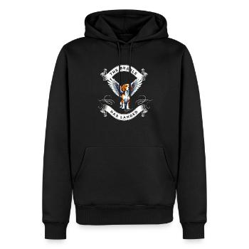 The Beagle has Landed - Men’s Premium Organic Hoodie - black - Front - Nico (187cm)