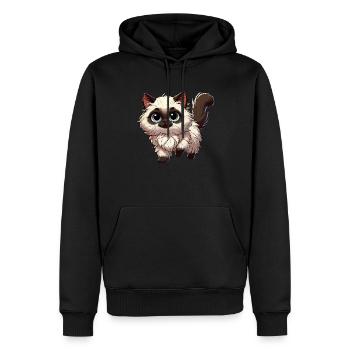 Ragdoll chat bébé - Sweat à capuche Premium bio Homme - noir - Devant - Nico (187cm)