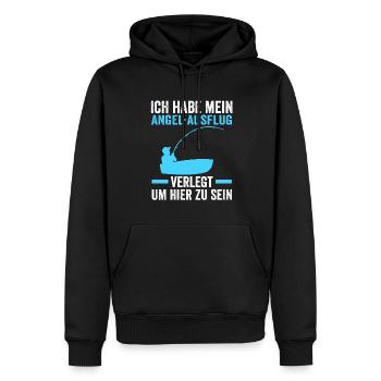 Angeln Fische Fischen Geschenk - Männer Premium Bio Hoodie - Schwarz - Vorne - Nico (187cm)