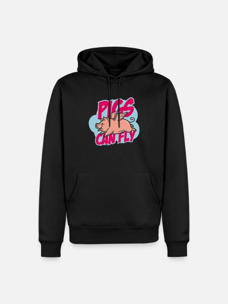 Pigs can fly - Men’s Premium Organic Hoodie - black