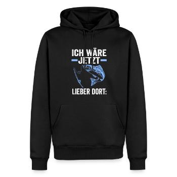 Angeln Fische Fischen Geschenk - Männer Premium Bio Hoodie - Schwarz - Vorne - Nico (187cm)