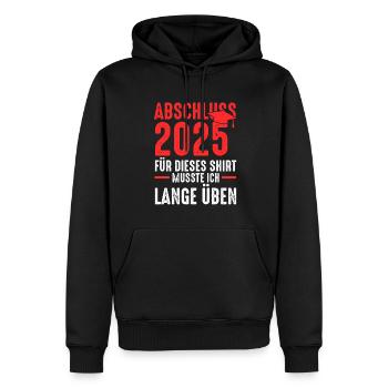Abschluss 2025 Prüfung Abschlussprüfung 2025 - Männer Premium Bio Hoodie - Schwarz - Vorne - Nico (187cm)
