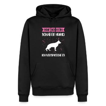 Schäferhund Hund Hundehalter Geschenk - Männer Premium Bio Hoodie - Schwarz - Vorne - Nico (187cm)