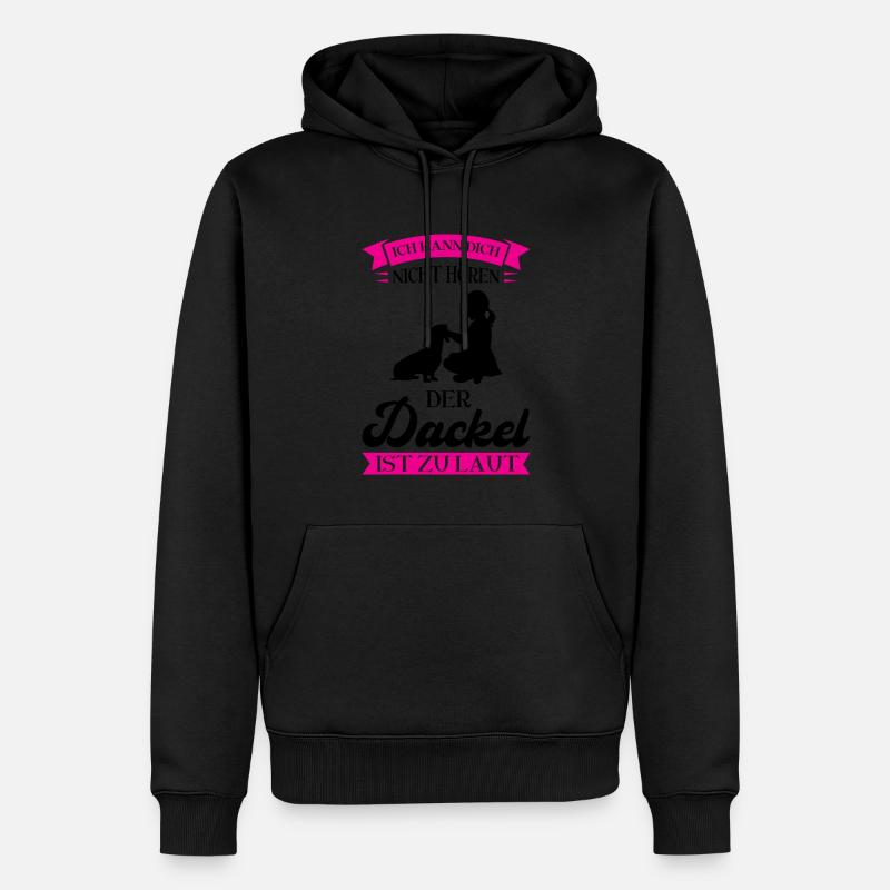 Dackel Hund Dachshund Geschenk - Männer Premium Bio Hoodie - Schwarz