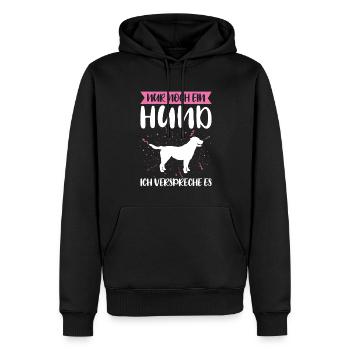 Hund Haustier Hundehalter Geschenk - Männer Premium Bio Hoodie - Schwarz - Vorne - Nico (187cm)