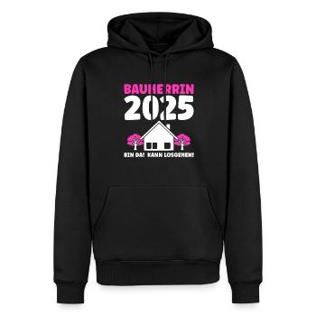 Bauherr Traumhaus Bauherrin Geschenk - Männer Premium Bio Hoodie - Schwarz - Vorne - Nico (187cm)