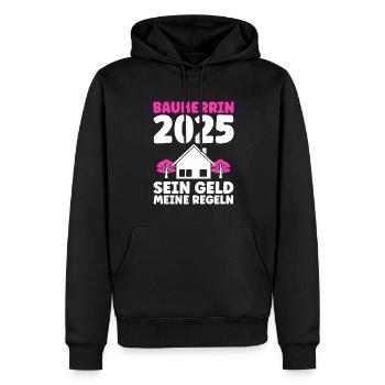 Bauherr Traumhaus Bauherrin Geschenk - Männer Premium Bio Hoodie - Schwarz - Vorne - Nico (187cm)