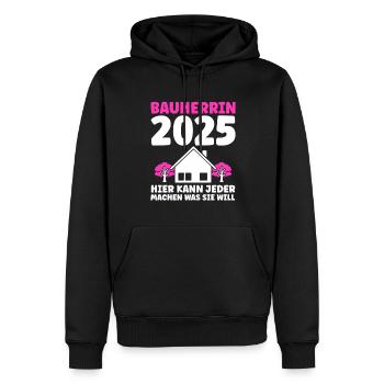 Bauherr Traumhaus Bauherrin Geschenk - Männer Premium Bio Hoodie - Schwarz - Vorne - Nico (187cm)