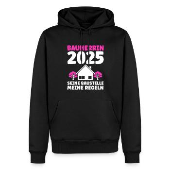 Bauherr Traumhaus Bauherrin Geschenk - Männer Premium Bio Hoodie - Schwarz - Vorne - Nico (187cm)