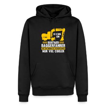 Bagger Fahrer Bagger Bauen Geschenk - Männer Premium Bio Hoodie - Schwarz - Vorne - Nico (187cm)