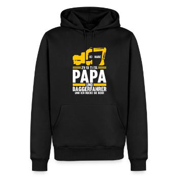 Bagger Fahrer Bagger Bauen Geschenk - Männer Premium Bio Hoodie - Schwarz - Vorne - Nico (187cm)