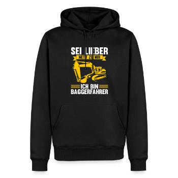 Bagger Fahrer Bagger Bauen Geschenk - Männer Premium Bio Hoodie - Schwarz - Vorne - Nico (187cm)