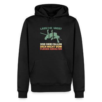 High Jump - Leave the Fear of Falling - Men’s Premium Organic Hoodie - black - Front - Nico (187cm)