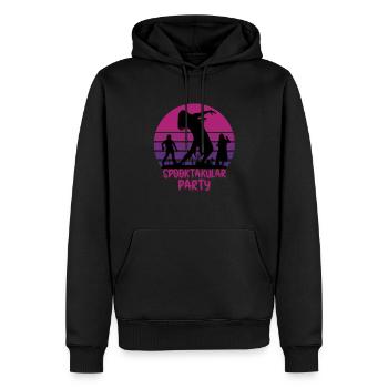 Spuk-Party - Männer Premium Bio Hoodie - Schwarz - Vorne - Nico (187cm)