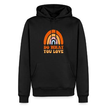 Do What You Love Positive Quote Motivational - Men’s Premium Organic Hoodie - black - Front - Nico (187cm)