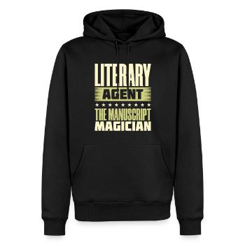Literary Agent The Manuscript Magician - Men’s Premium Organic Hoodie - black - Front - Nico (187cm)