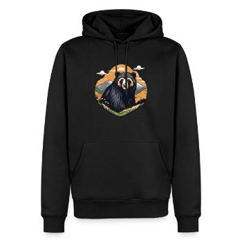 Spectacled bear - Men’s Premium Organic Hoodie - black - Front - Nico (187cm)