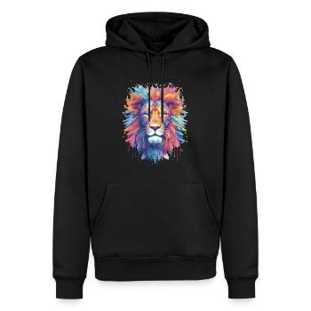 I AM ♌️ LEO ♌️ - Men’s Premium Organic Hoodie - black - Front - Nico (187cm)