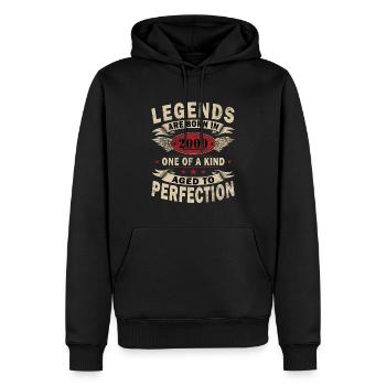 Vintage Legend 2000 Gift of 2000 - Vintage - Men’s Premium Organic Hoodie - black - Front - Nico (187cm)