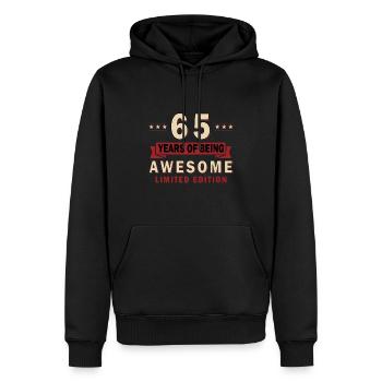 65th Birthday Funny Man 65th Birthday Gift - Men’s Premium Organic Hoodie - black - Front - Nico (187cm)