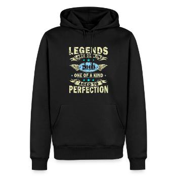 Vintage 2000 retro 2000 jahrgang 2000 jahre 2000 - Männer Premium Bio Hoodie - Schwarz - Vorne - Nico (187cm)