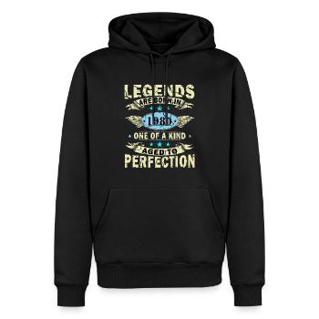 Geburtstag 1980 Limited Edition 1980 geboren sind - Männer Premium Bio Hoodie - Schwarz - Vorne - Nico (187cm)