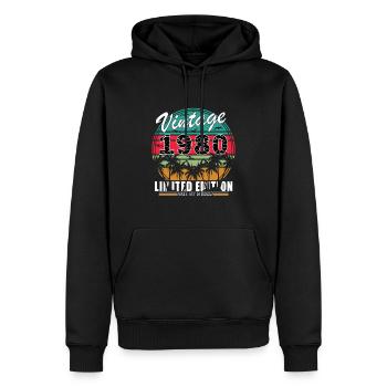 Retro 1980 vintage 1980 Geburtstag 1980 - Männer Premium Bio Hoodie - Schwarz - Vorne - Nico (187cm)
