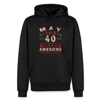 May 1985 Birthday present May 1985. May 1985. - Men’s Premium Organic Hoodie - black - Front - Nico (187cm)