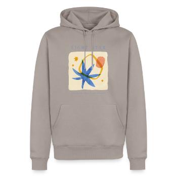 Citation Star - Sweat à capuche Premium bio Homme - taupe - Devant - Nico (187cm)
