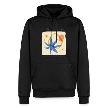 Star-Zitat - Männer Premium Bio Hoodie - Schwarz - Vorne - Nico (187cm)