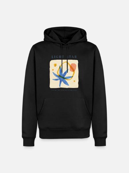 Citation Star - Sweat à capuche Premium bio Homme - noir