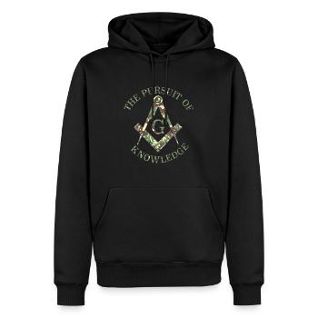 Franc-maçonnerie maçonnique Camo - Sweat à capuche Premium bio Homme - noir - Devant - Nico (187cm)