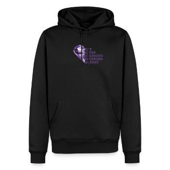 Peinture Diamants Peinture au diamant Art - Sweat à capuche Premium bio Homme - noir - Devant - Nico (187cm)