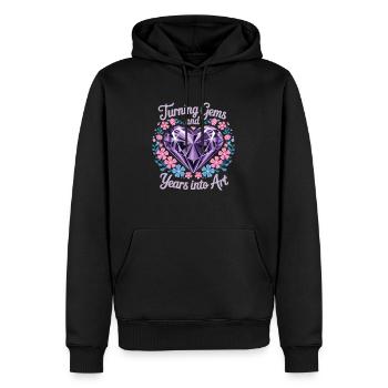 Peinture Diamants Peinture au diamant Art - Sweat à capuche Premium bio Homme - noir - Devant - Nico (187cm)