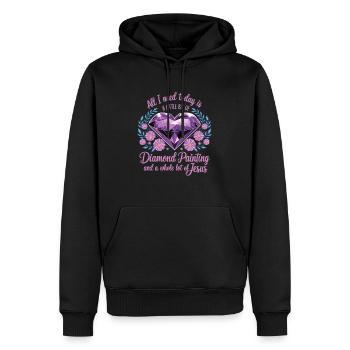 Peinture Diamants Peinture au diamant Art - Sweat à capuche Premium bio Homme - noir - Devant - Nico (187cm)