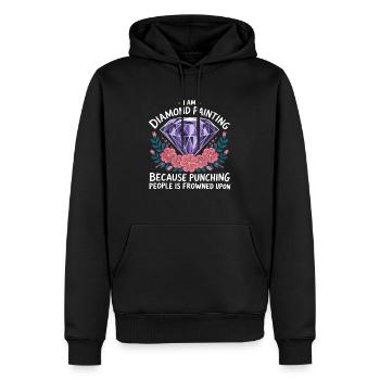 Peinture Diamants Peinture au diamant Art - Sweat à capuche Premium bio Homme - noir - Devant - Nico (187cm)