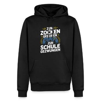 Jeux vidéo Pc Gamer Zocker Zocken - Sweat à capuche Premium bio Homme - noir - Devant - Nico (187cm)